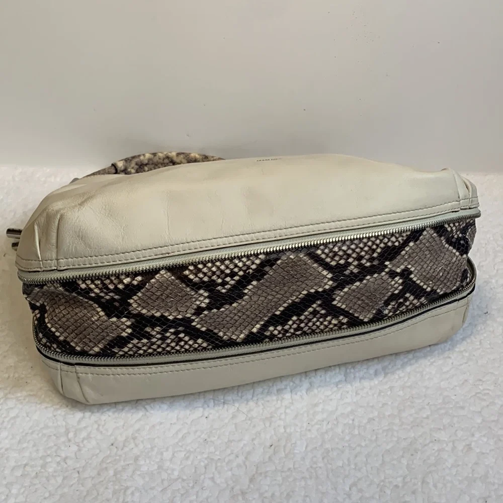 MICHAEL Kors Isabel Convertible Shoulder Ecru Ivory python large Leather bag